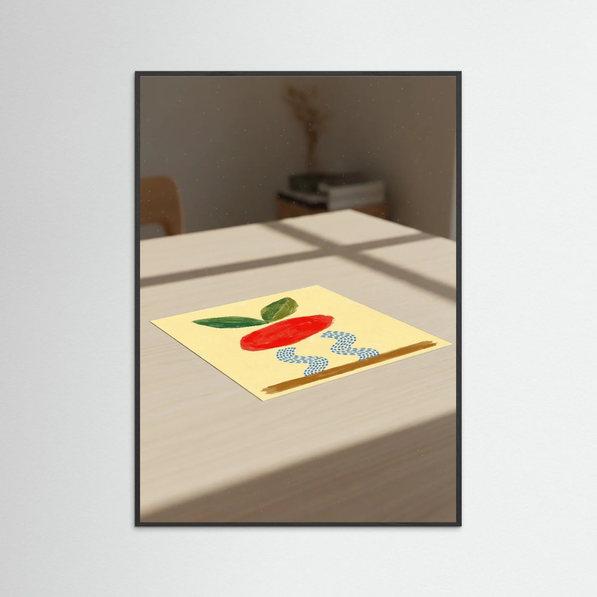 Black Wood Abstract Fruity Swirl