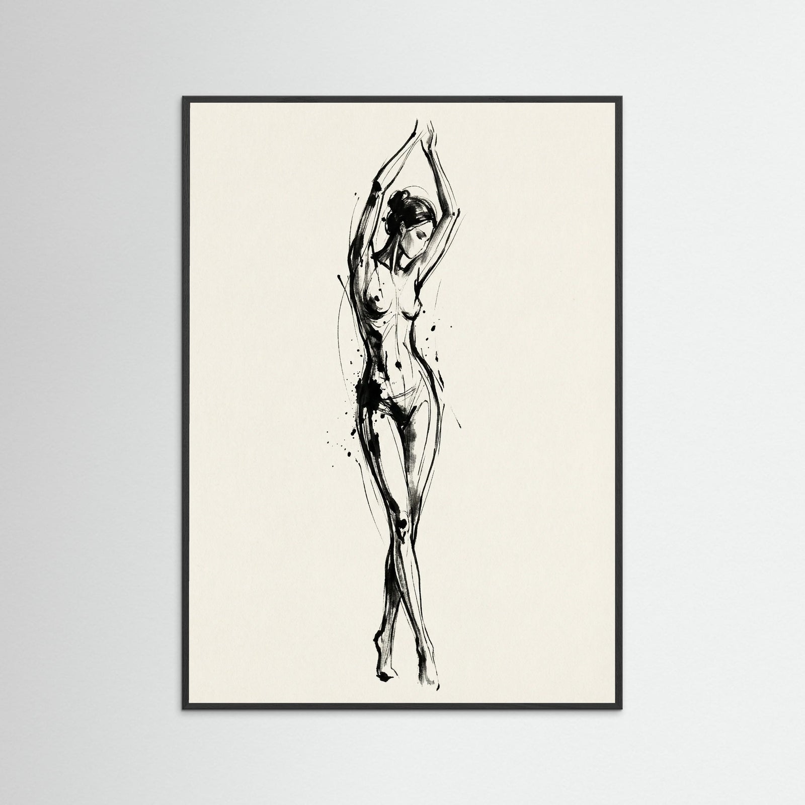 Black Wood Abstract Gaze Black