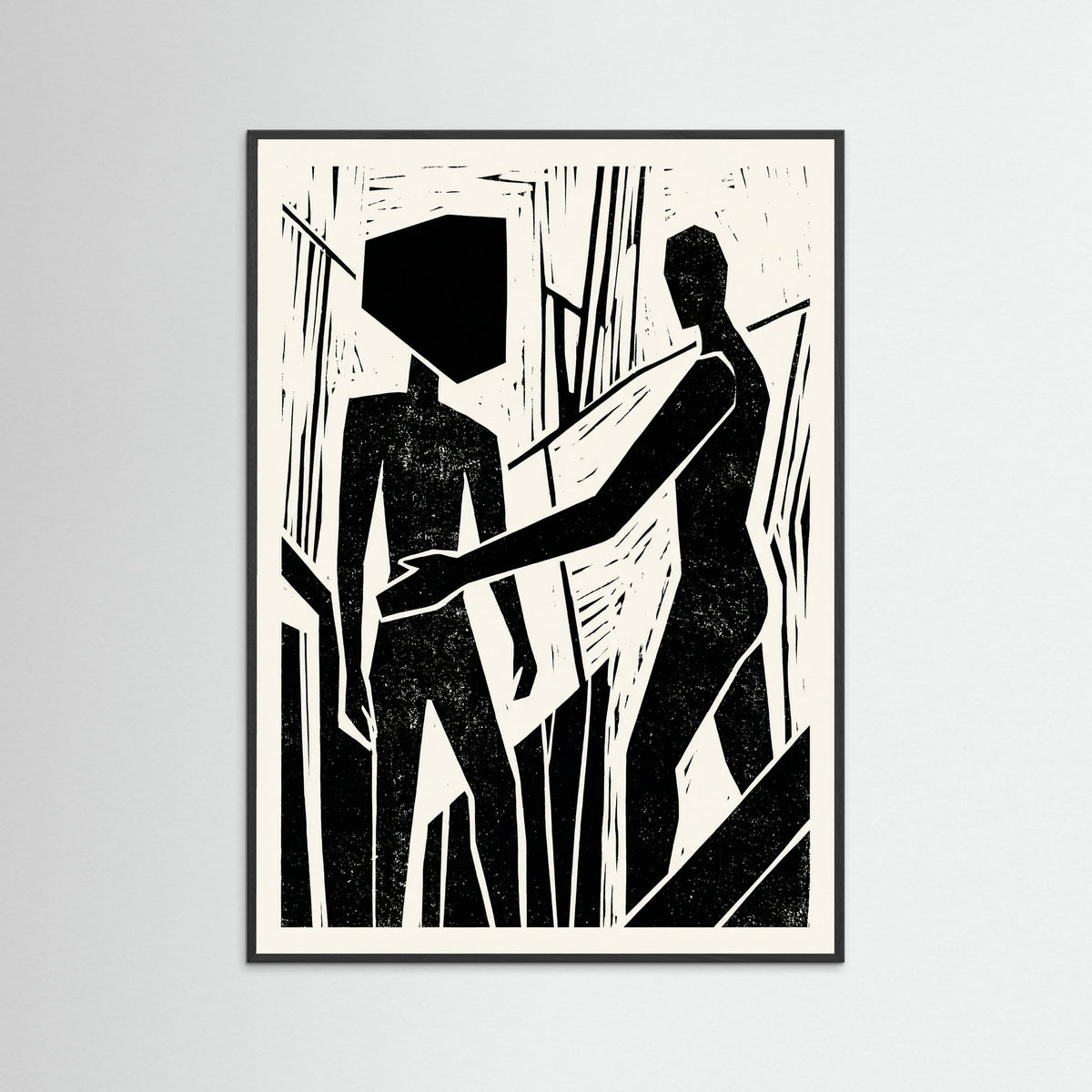 Black Wood Abstract Gaze