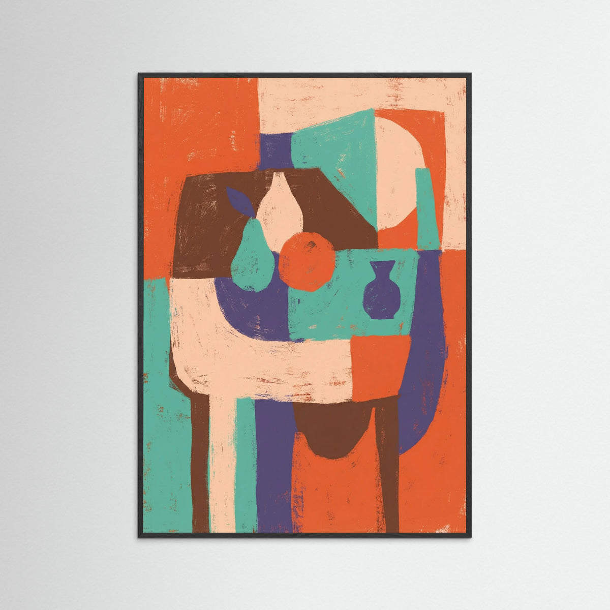 Black Wood Abstract Jester