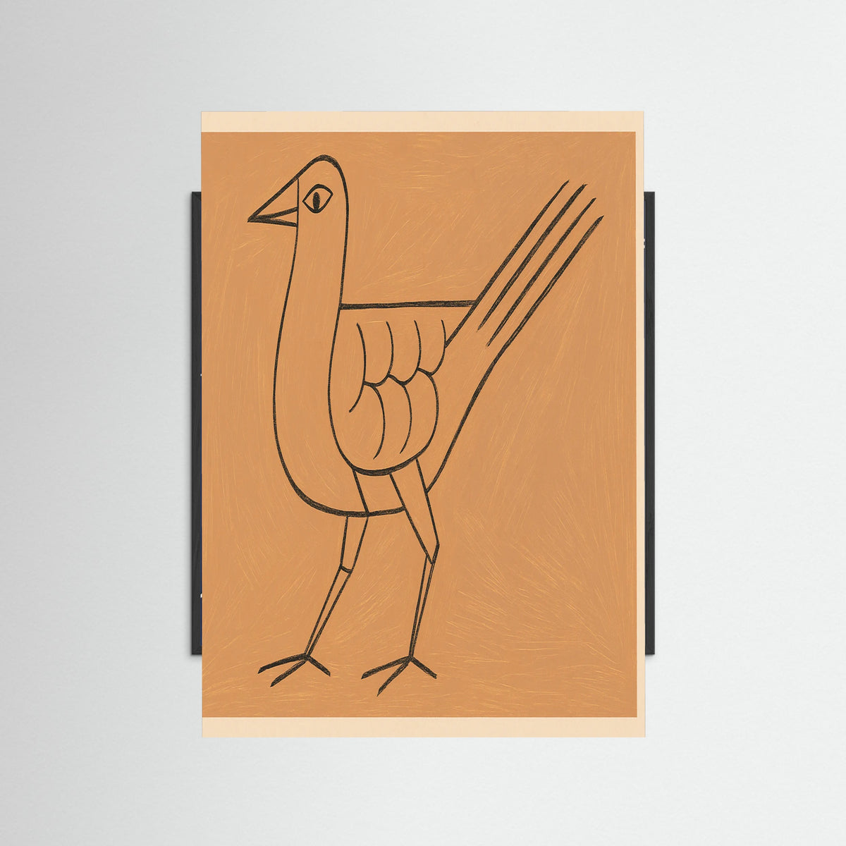 Black Wood Abstract Line Figure