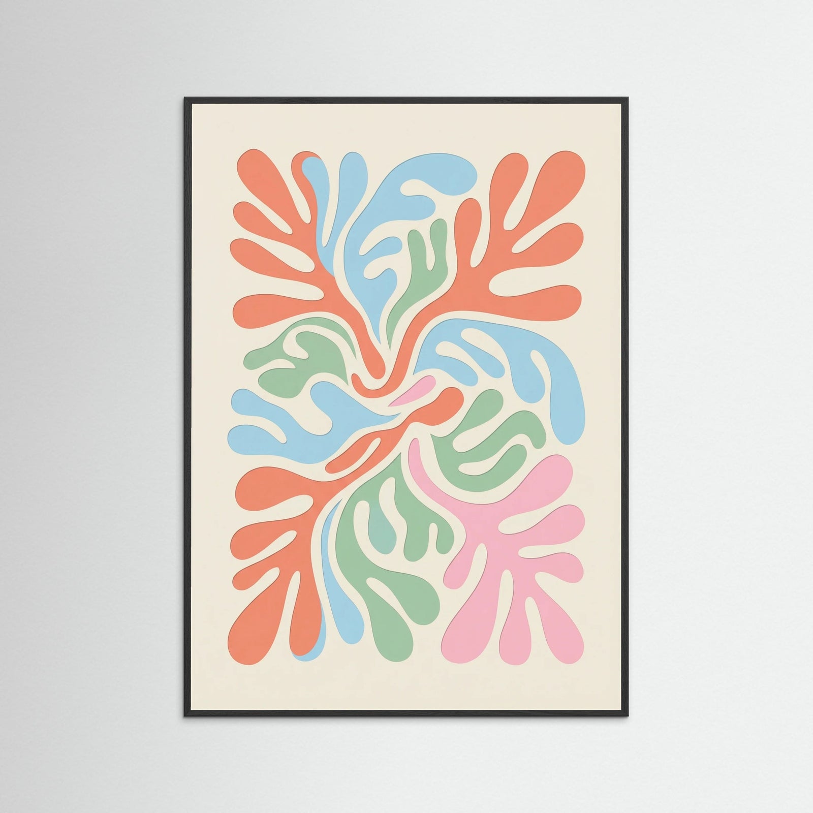 Black Wood Abstract Organic Forms