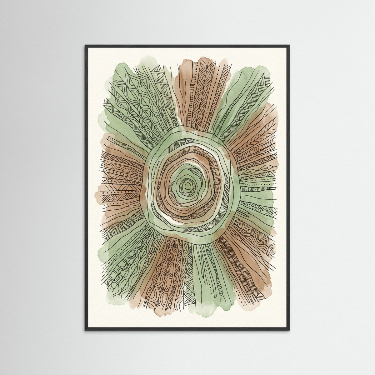 Black Wood Abstract Pattern Bands