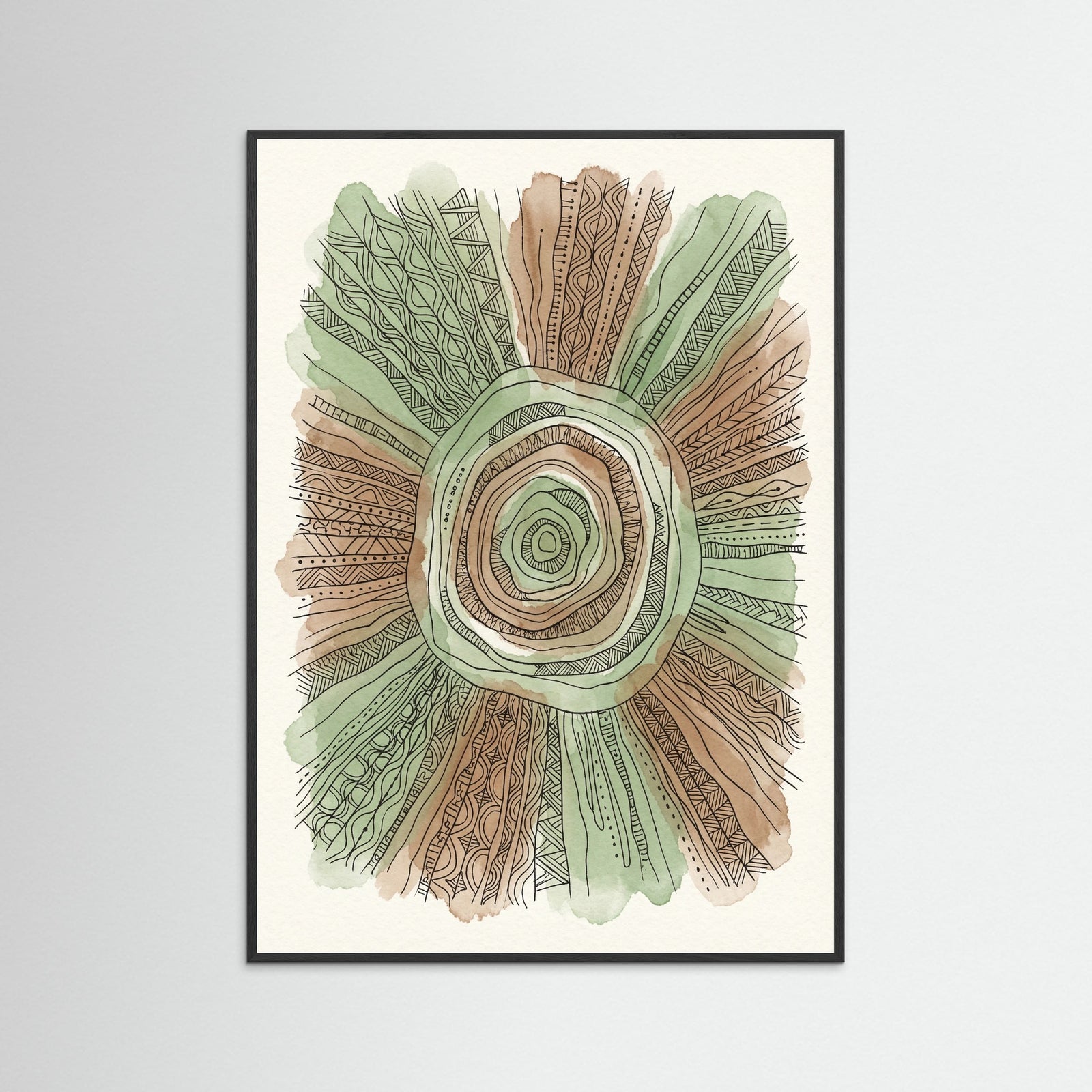 Black Wood Abstract Pattern Bands