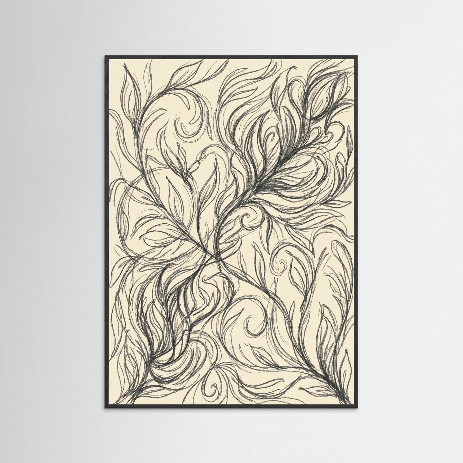 Black Wood Abstract Roses