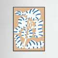 Abstract Shapes Flower Tiger print Poster – poster and art print