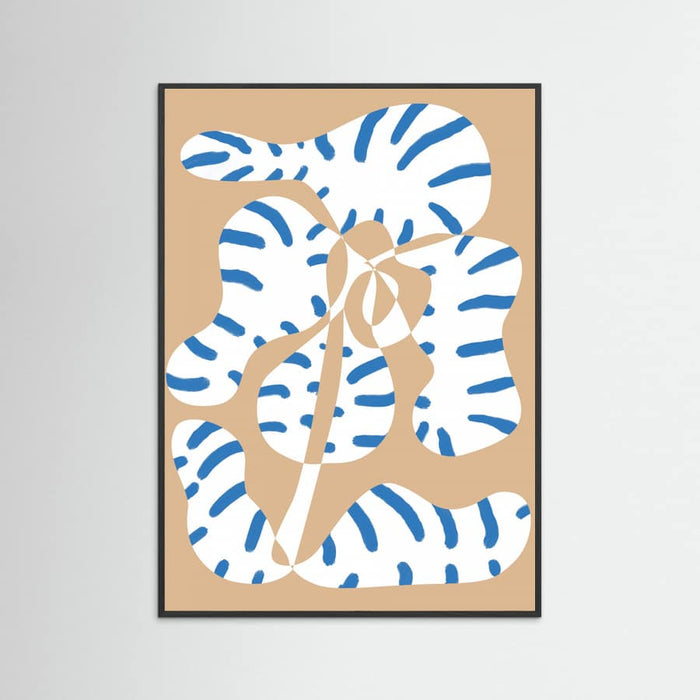 Abstract Shapes Flower Tiger print Poster – poster and art print
