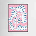Plakat Abstract Shapes Flower Tiger print – plakat i druk artystyczny