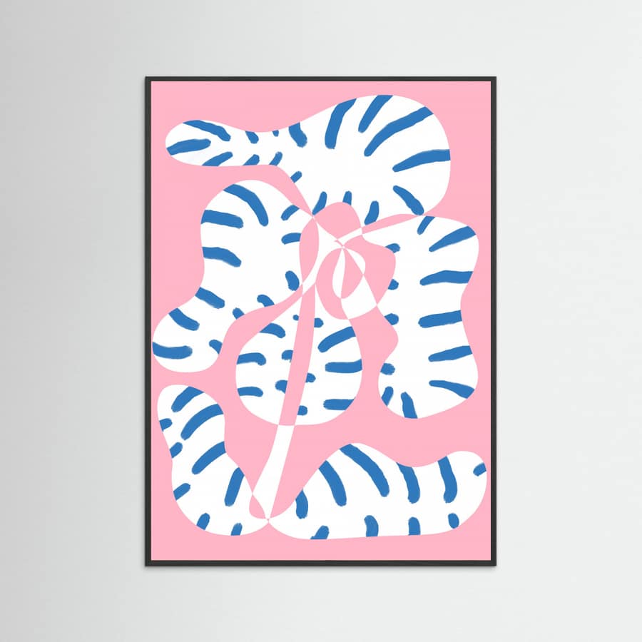 Plakat Abstract Shapes Flower Tiger print – plakat i druk artystyczny