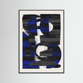 Black Wood Abstract Stripe Minimal Collage 28 Poster