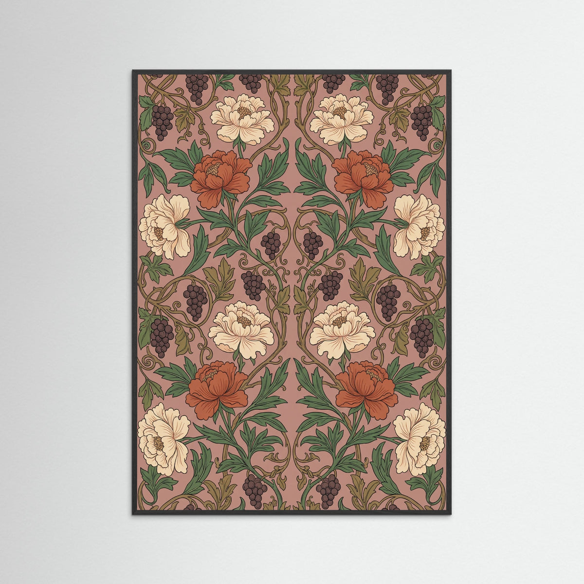 Black Wood Acanthus Arabesque