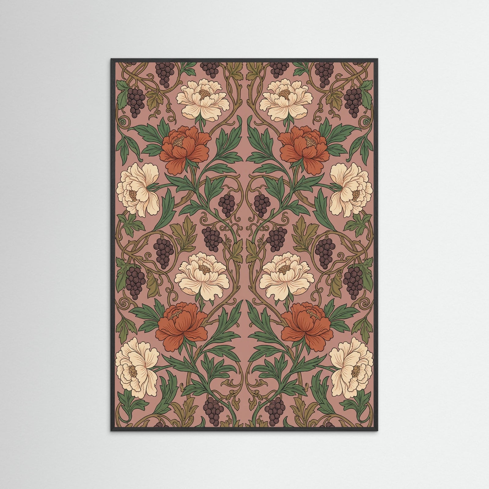 Black Wood Acanthus Arabesque