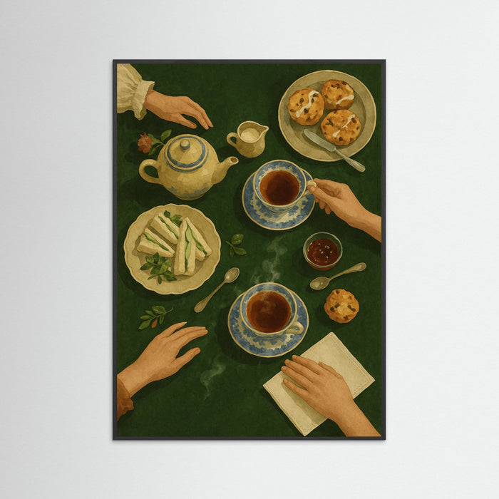 Black Wood Afternoon Tea Setting