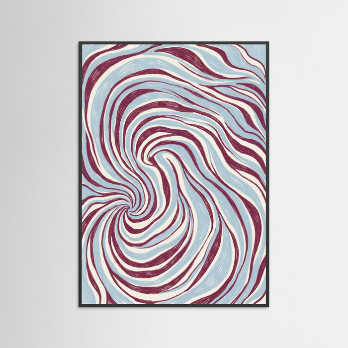 Black Wood Aqua Swirls