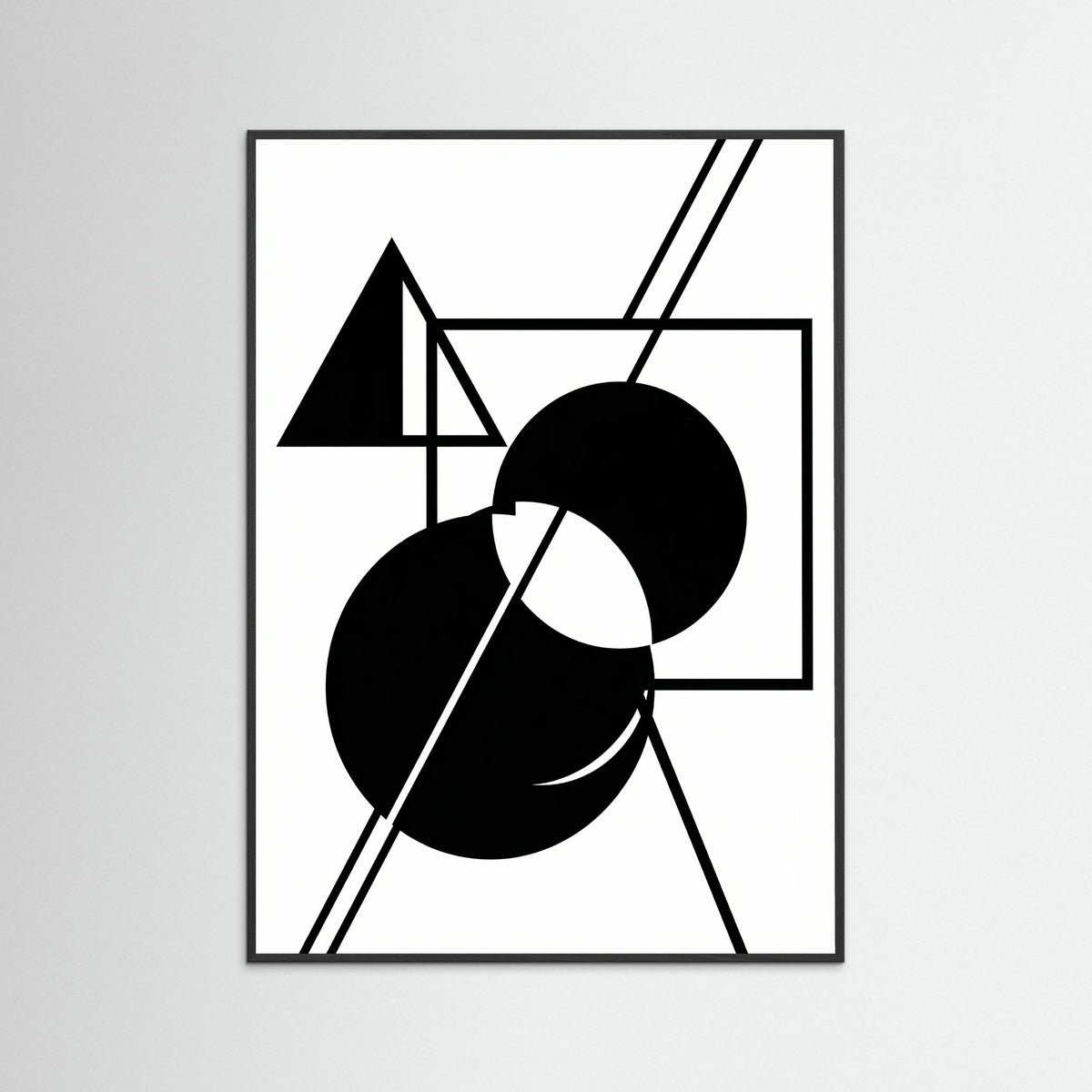 Black Wood Art Print Beige