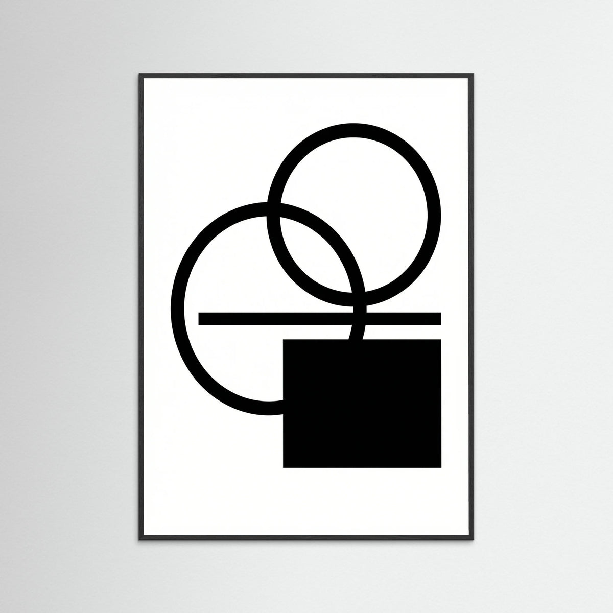 Black Wood Art Print Beige