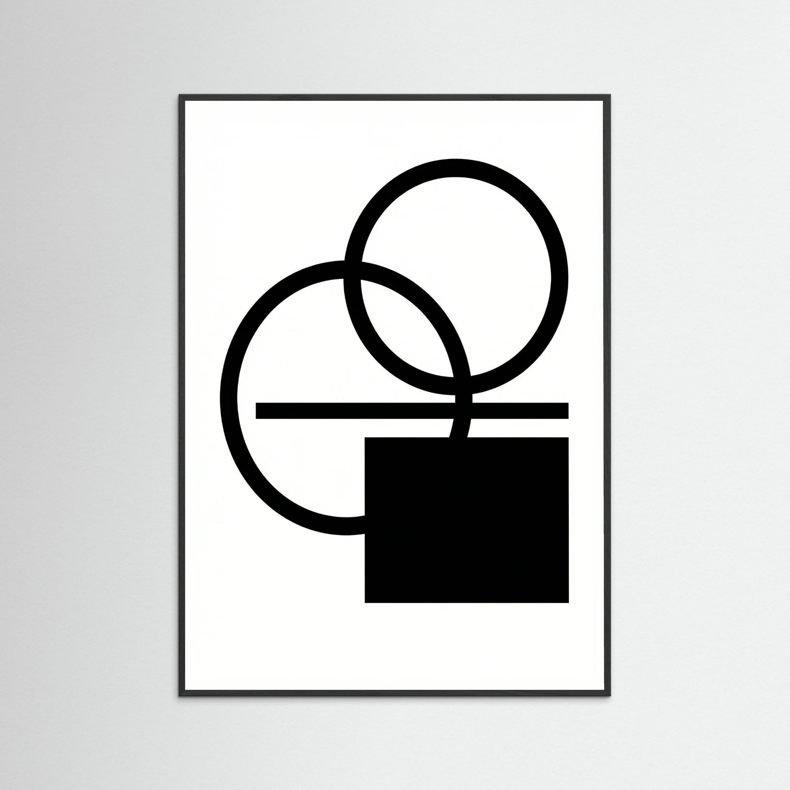 Black Wood Art Print Beige