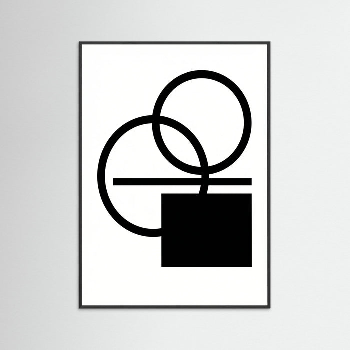 Black Wood Art Print Beige