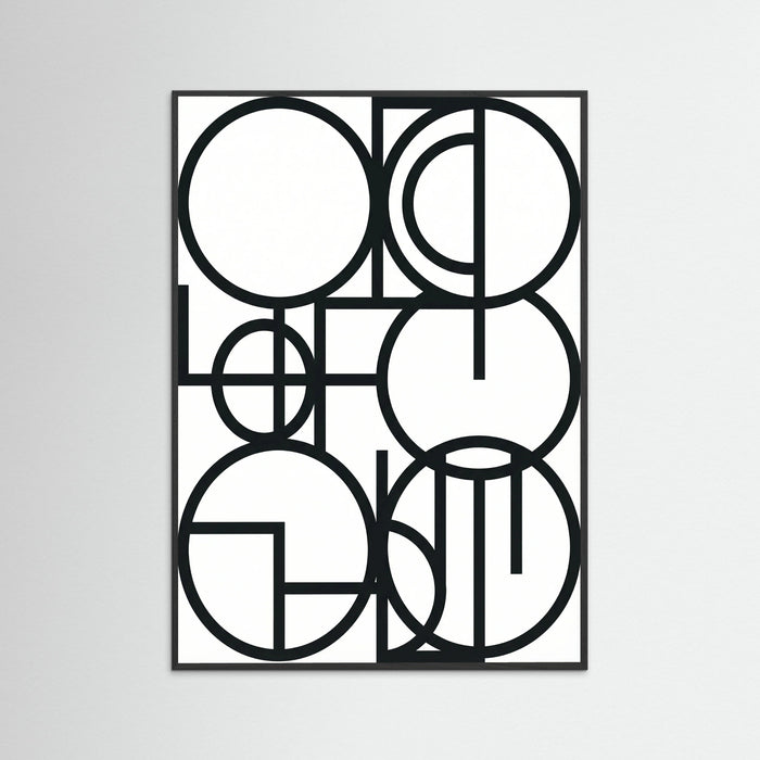 Black Wood Art Print Beige
