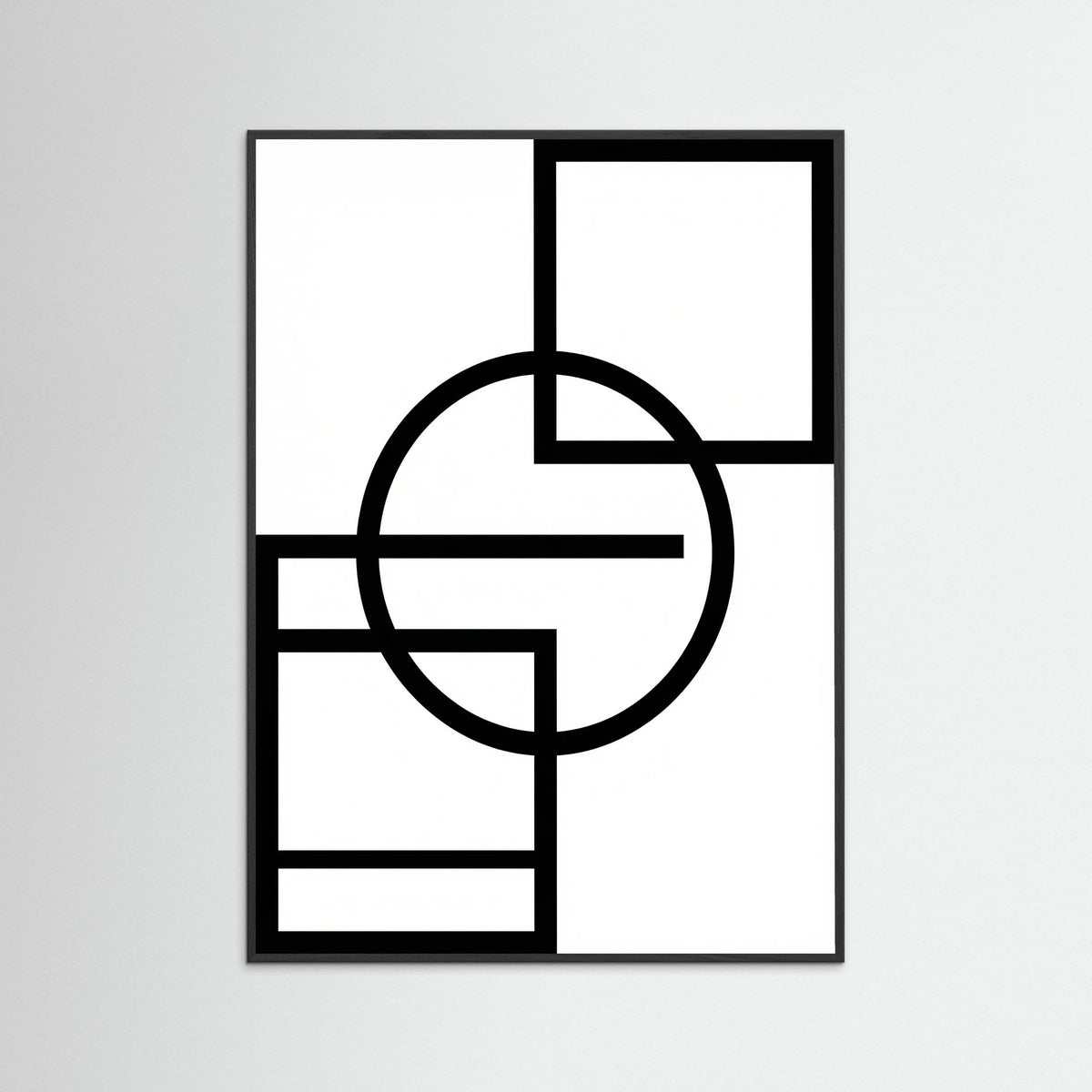 Black Wood Art Print Beige