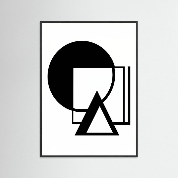 Black Wood Art Print Beige