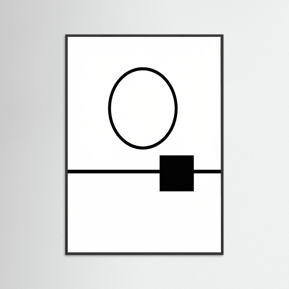 Black Wood Art Print Beige