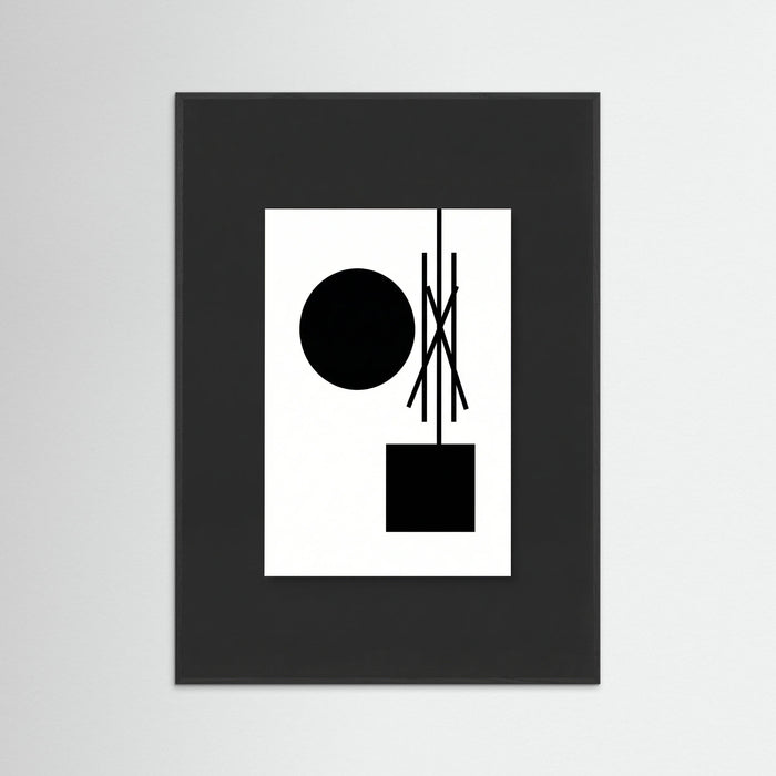 Black Wood Art Print Beige