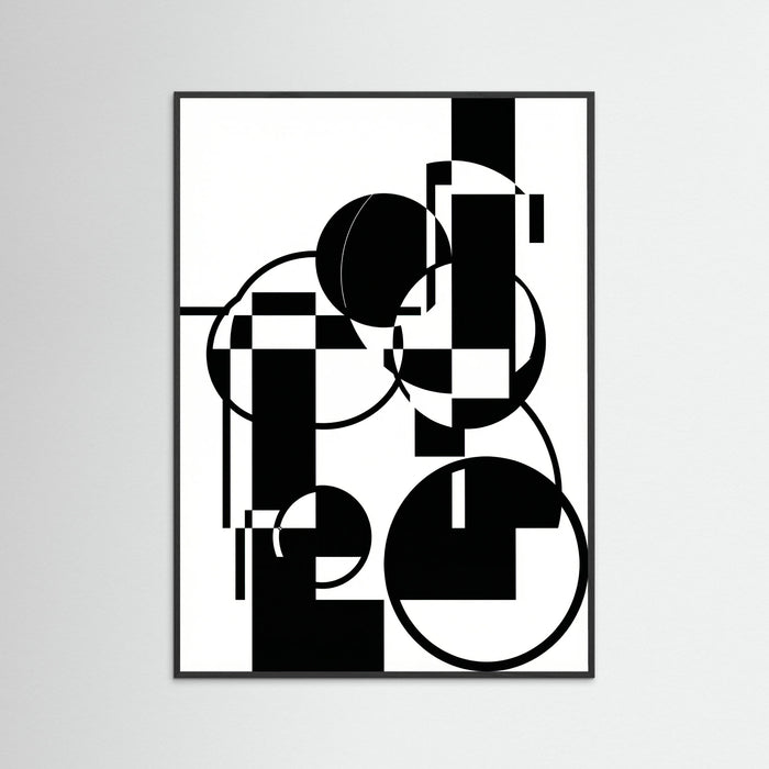 Black Wood Art Print Beige