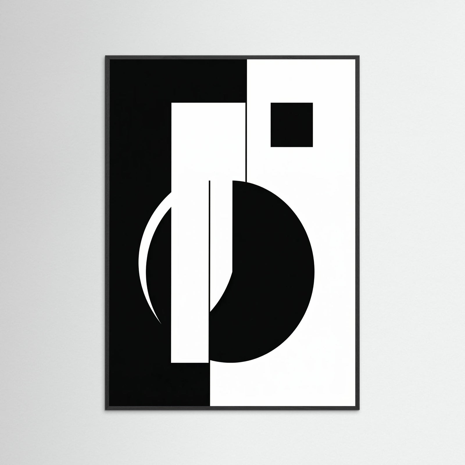 Black Wood Art Print Beige