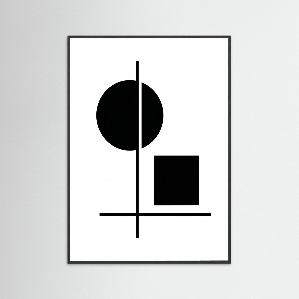 Black Wood Art Print Beige