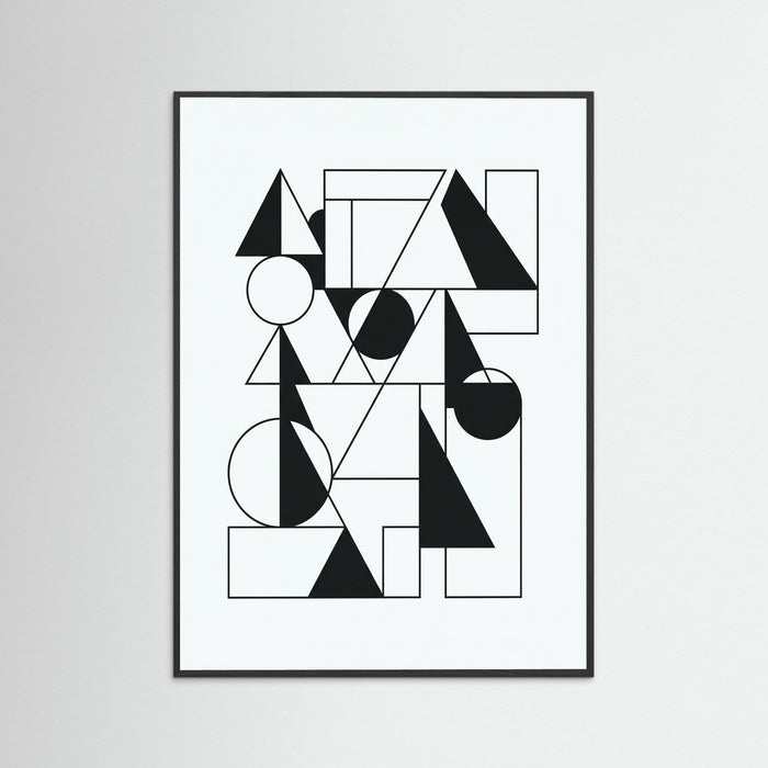 Black Wood Art Print Beige