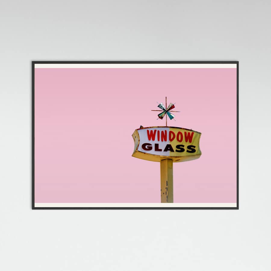 Poster Atomic Pink Starburst Vintage Sign – poster e stampa artistica