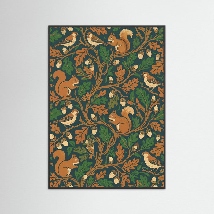 Black Wood Avian Berry Tapestry