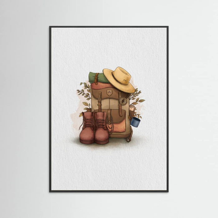 Backpack Travel Poster – poster and art print