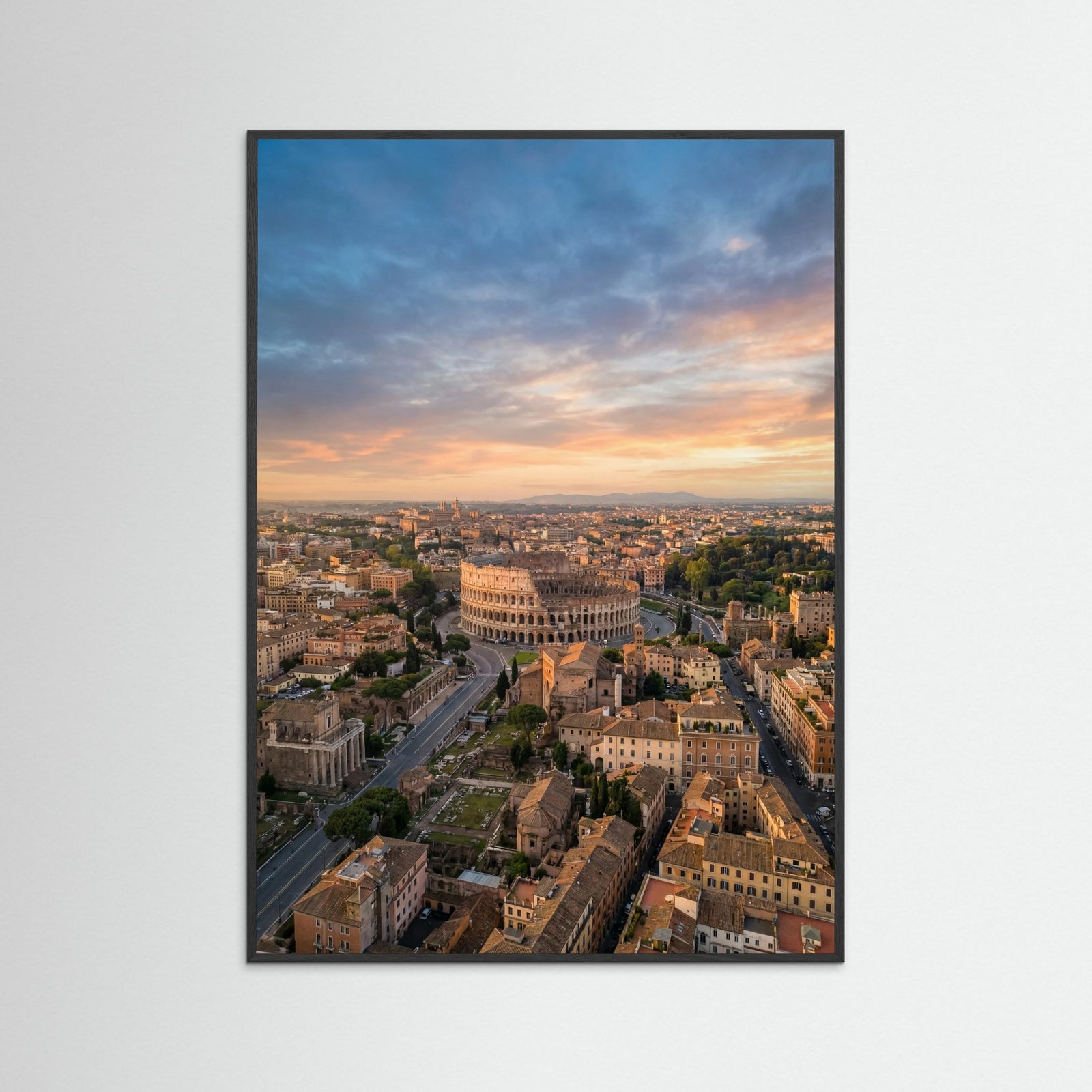Black Wood Barcelona Skyline