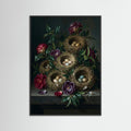 Black Wood Baroque Floral Opulence
