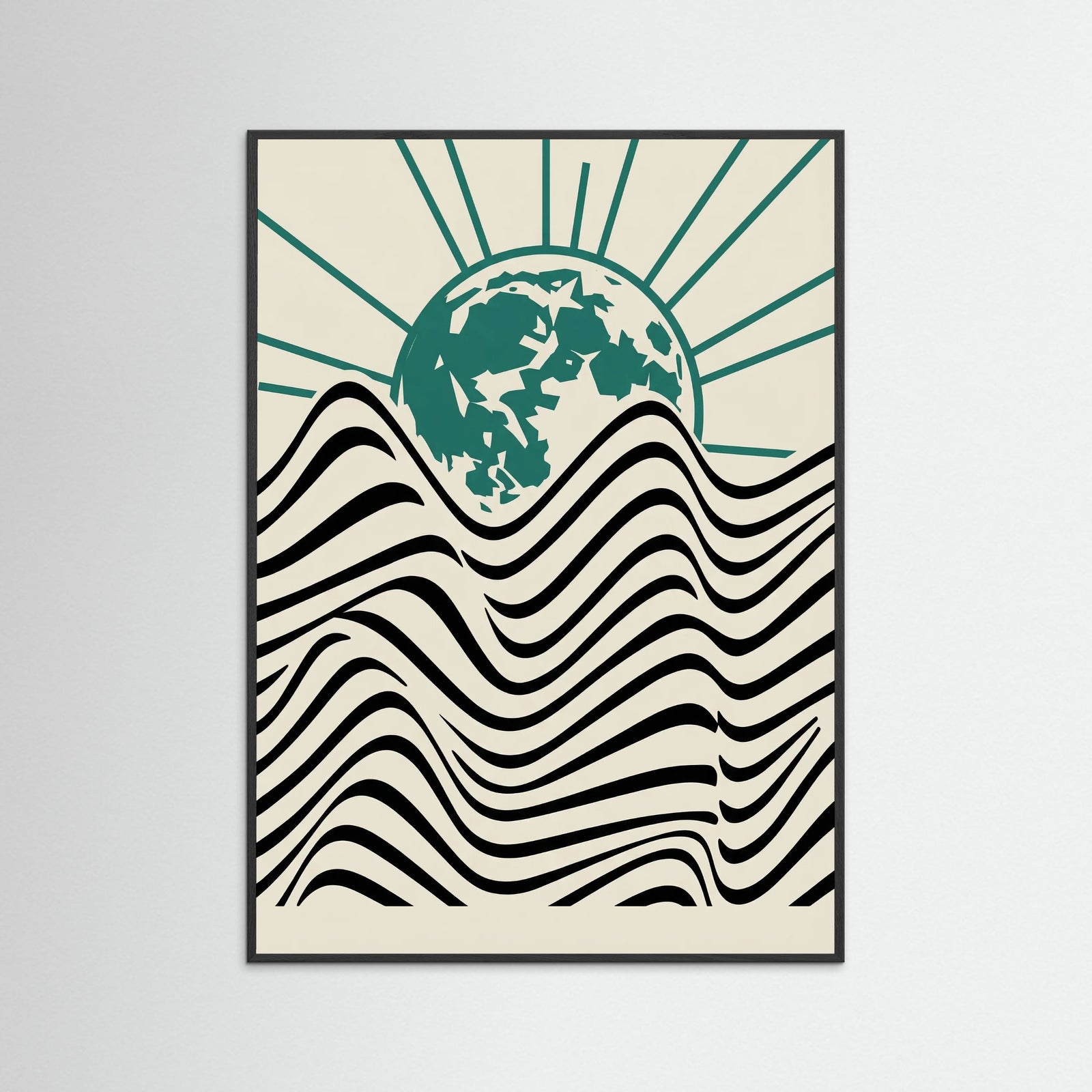 Black Wood Bauhaus Sun Waves