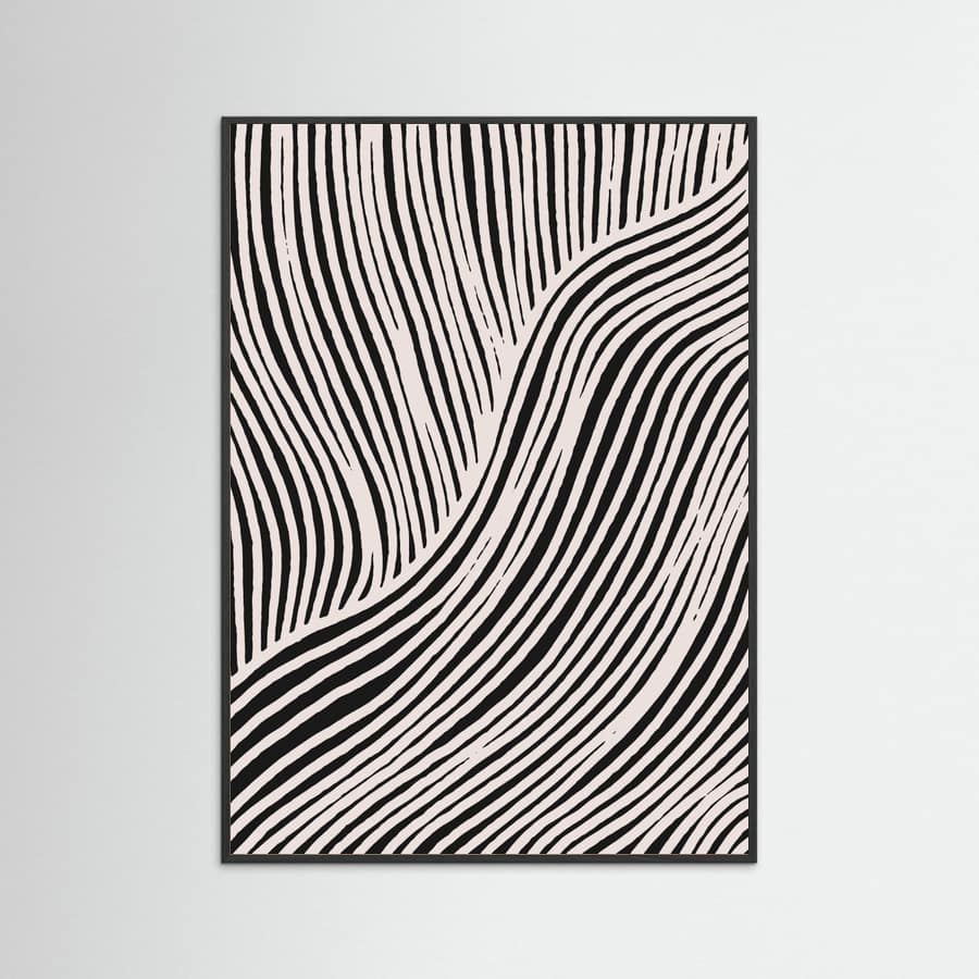 Beige Wave Pattern Poster – poster and art print