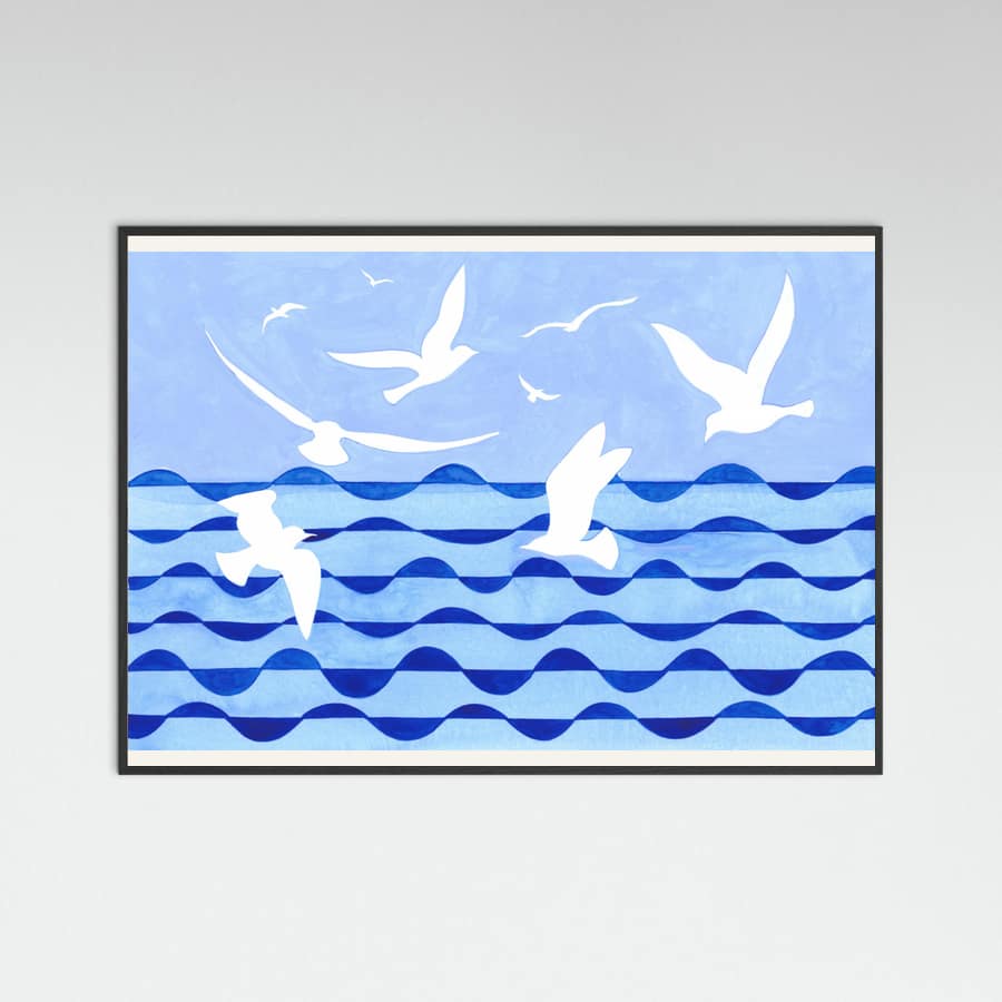 Poster Birds Over the Sea Clean Scan – poster e stampa artistica