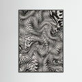 Black Wood Black And White Net Pattern Poster