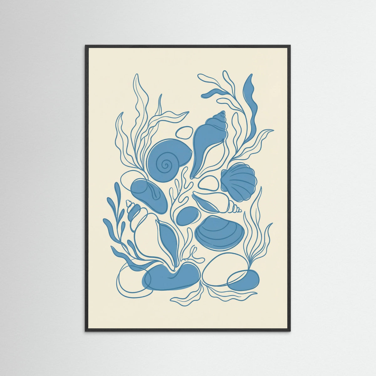 Black Wood Blue Bloom Study