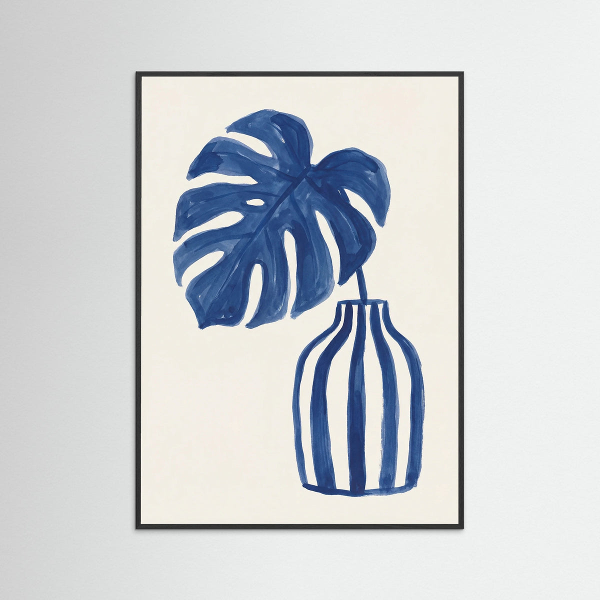 Black Wood Blue Blooms