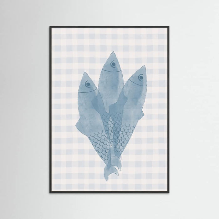 Blue Sardines Poster – plakat og kunsttryk