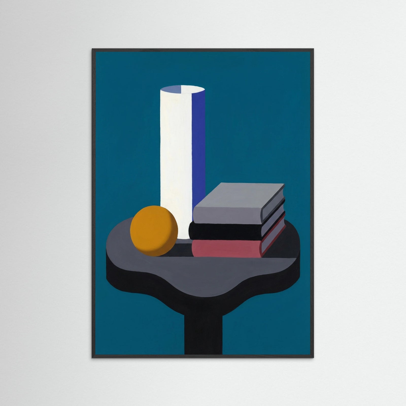 Black Wood Blue Still Life