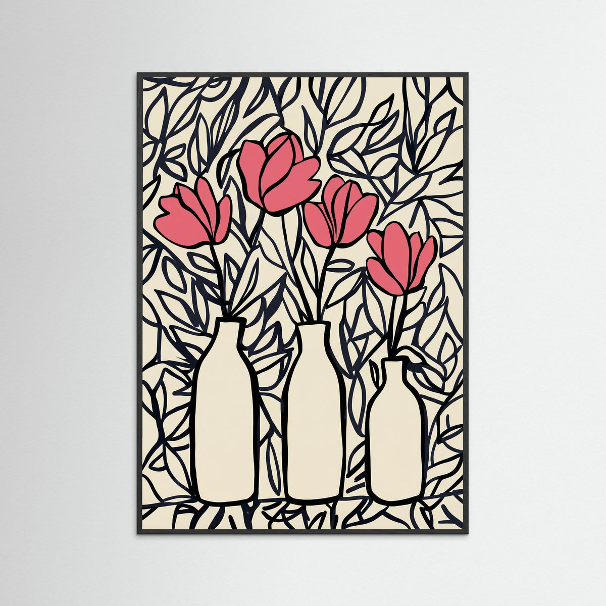 Black Wood Blushing Bloom Trio