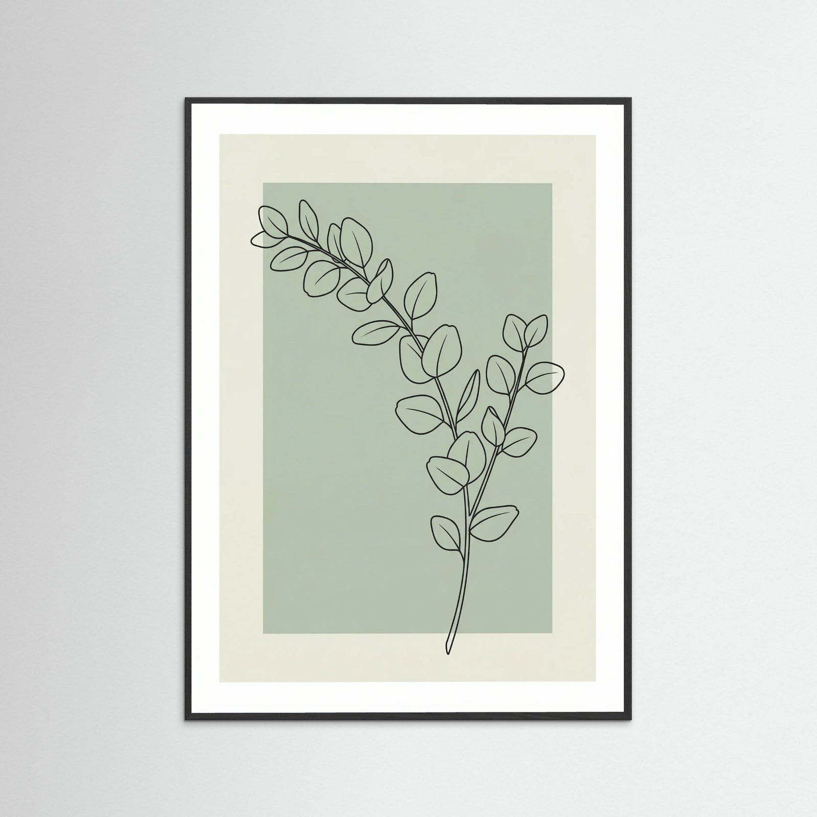 Black Wood Bohemian Floral Sketch