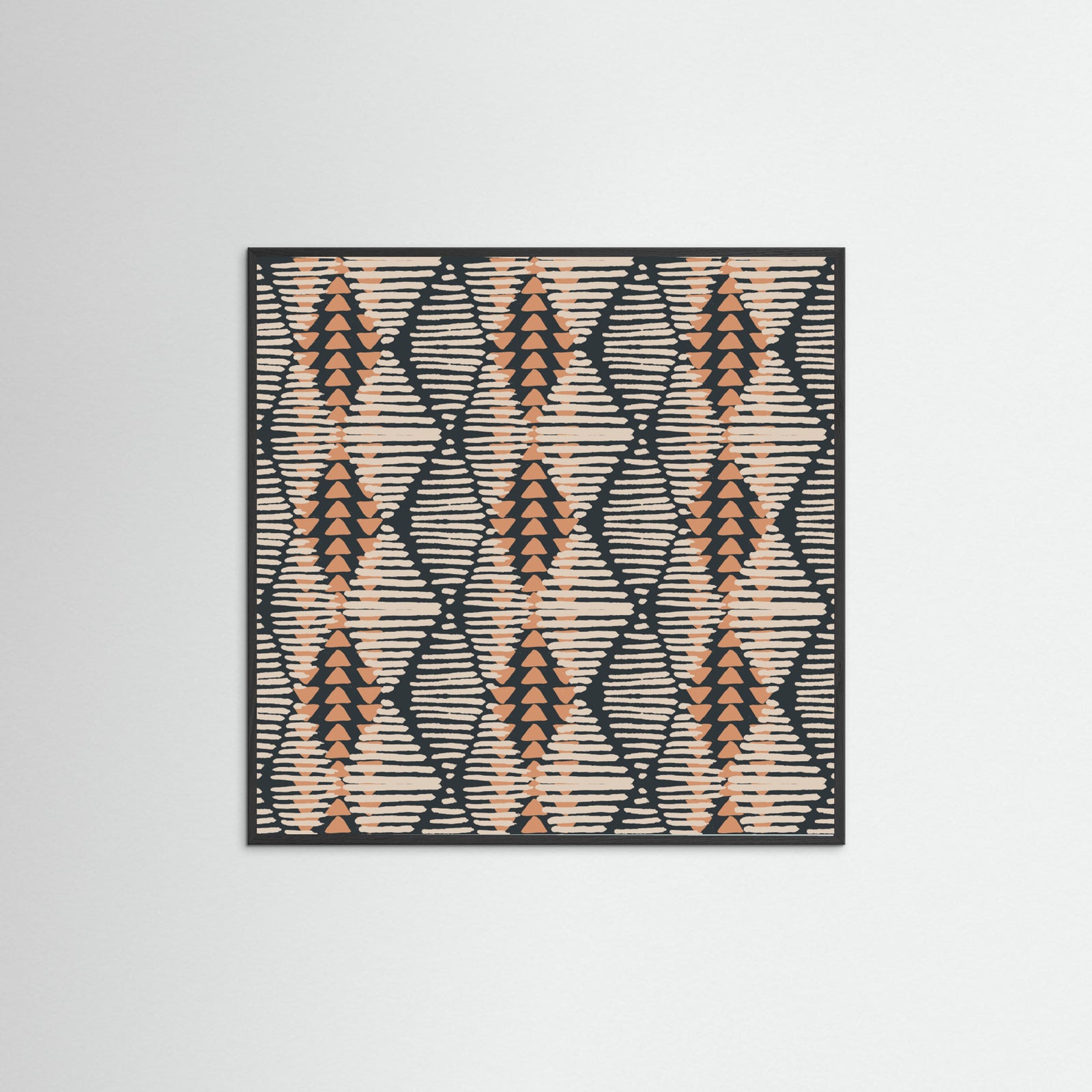 Black Wood Boho Lines Poster
