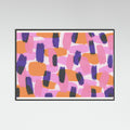 Black Wood Bold Color Strokes Poster