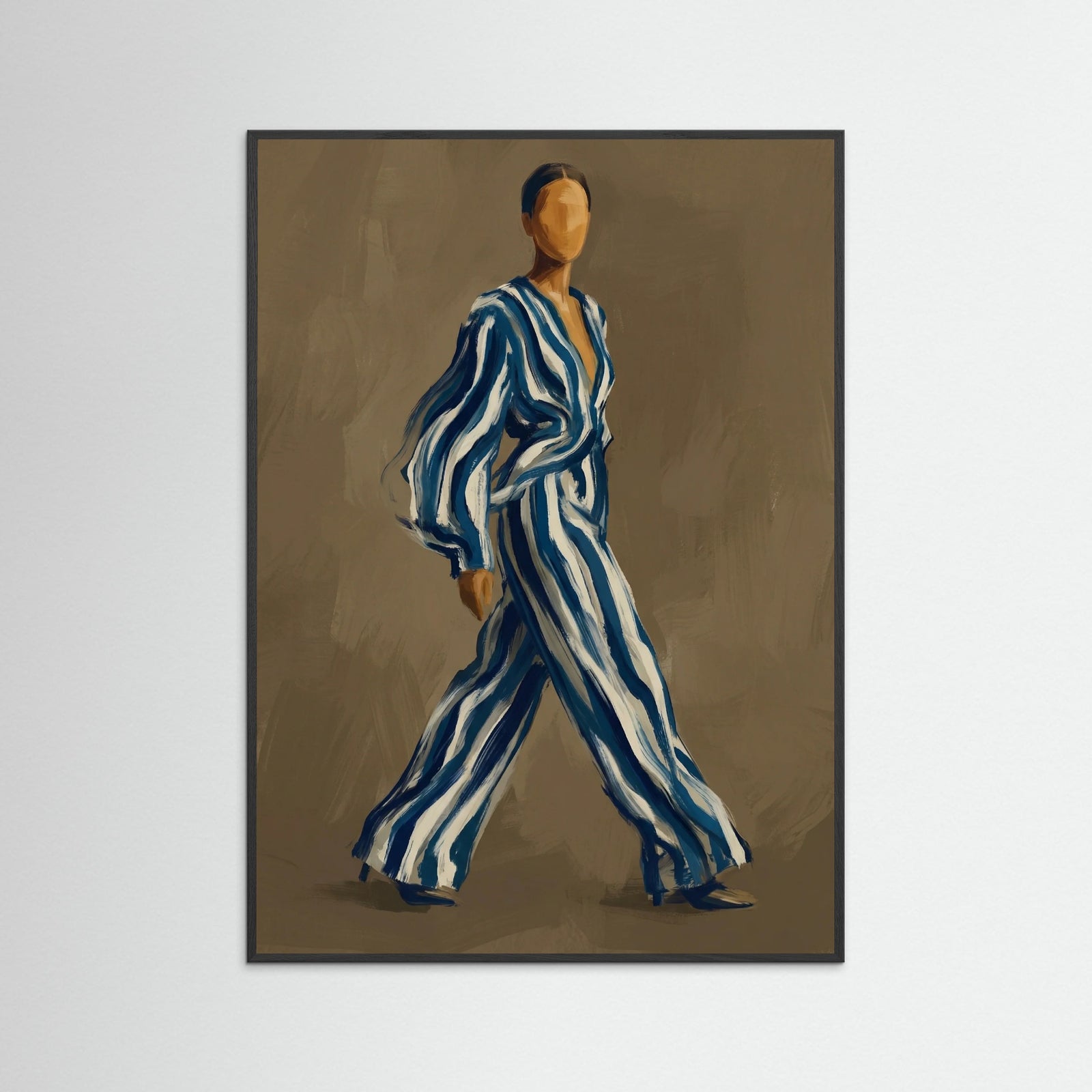 Black Wood Bold Strokes Portrait