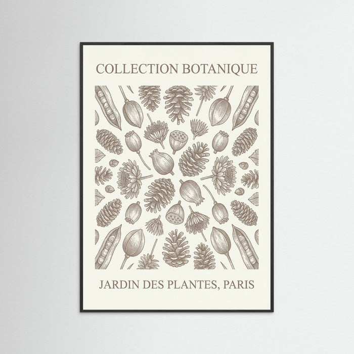 Black Wood Botanical Etchings